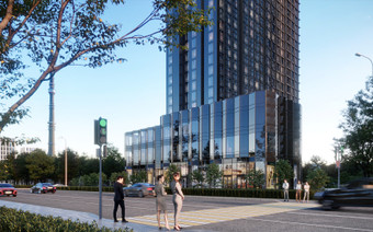Придомовая территория в ЖК “Upside Towers”