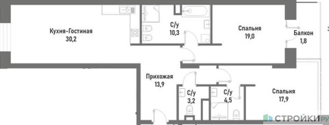 Планировка квартиры, ID 326902