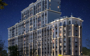 ЖК "ВОСТОК II" в вечернее время