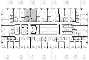 Планировка однокомнатной(квартира) площадью 44.3 квадратных метров в “Дом премиум-класса МИРА”