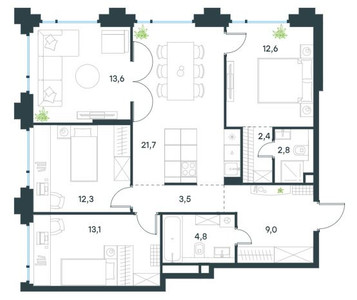 Планировка квартиры, ID 348201