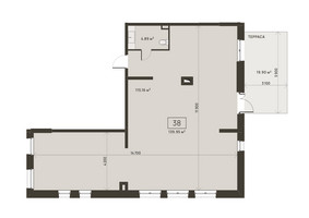 Планировка студии(квартира) площадью 139.95 квадратных метров в “ЖК Дюна”