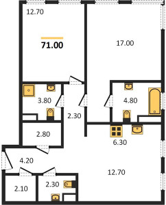 Планировка квартиры, ID 112218