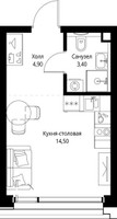 Планировка студии(квартира) площадью 23.1 квадратных метров в “ЖК СЕТ”