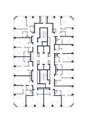 Планировка однокомнатной(квартира) площадью 45.6 квадратных метров в ЖК “ЖК 1-й Нагатинский (Первый Нагатинский)”