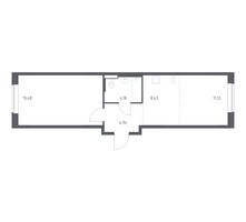 Планировка однокомнатной(квартира) площадью 48.1 квадратных метров в “ЖК Новое Внуково”