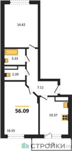 Планировка квартиры, ID 539183