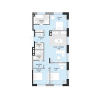 Планировка трехкомнатной(квартира) площадью 106.2 квадратных метров в “Клубный квартал Садовническая 69”