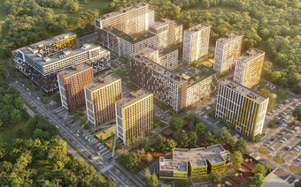 Общий вид "Левел Лесной" с высоты птичьего полета