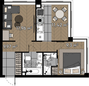 Планировка квартиры, ID 535720