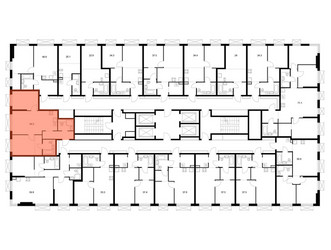 Планировка двухкомнатной(квартира) площадью 54.2 квадратных метров в ЖК “ЖК 2-й Иртышский”