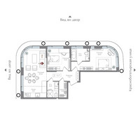Планировка двухкомнатной(квартира) площадью 72.77 квадратных метров в “ЖК Преображенская Площадь”