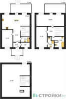 Планировка трехкомнатной(квартира) площадью 188.2 квадратных метров в “ЖК Мечта”