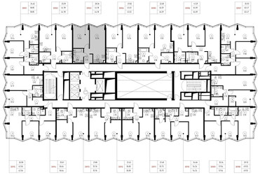 Планировка однокомнатной(квартира) площадью 44.2 квадратных метров в ЖК “Дом премиум-класса МИРА”