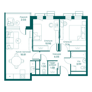 Планировка квартиры, ID 348216