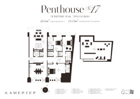 Планировка 4+ комнатной(апартаменты) площадью 332.3 квадратных метров в “Комплекс особняков Камергер”