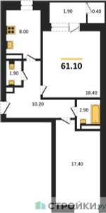 Планировка квартиры, ID 406257