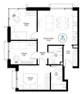 Планировка квартиры, ID 226830
