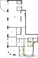 Планировка 4+ комнатной(квартира) площадью 294.5 квадратных метров в “ЖК Большая Татарская 35”