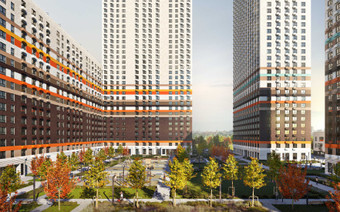 Территория комплекса ЖК "Дмитровский Парк"