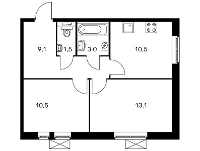 Планировка квартиры, ID 399734