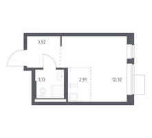 Планировка студии(квартира) площадью 22.28 квадратных метров в “ЖК Подольские кварталы”