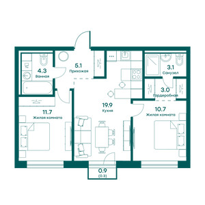 Планировка квартиры, ID 434682