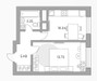 Планировка квартиры Однокомнатная (Квартиры)32.8