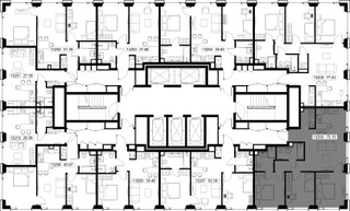 Планировка трехкомнатной(квартира) площадью 75.2 квадратных метров в “ЖК SET (Сет)”