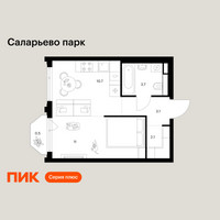 Планировка однокомнатной(квартира) площадью 31.1 квадратных метров в “ЖК Саларьево парк”