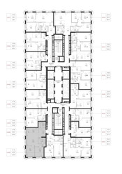 Планировка двухкомнатной(квартира) площадью 65.5 квадратных метров в ЖК “ЖК СЕТ”
