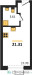 Планировка студии(квартира) площадью 21.31 квадратных метров в “ЖК Citimix (СитиМикс)”