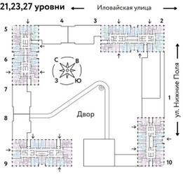 Планировка трехкомнатной(квартира) площадью 52 квадратных метров в ЖК “ЖК Страна Заречная”