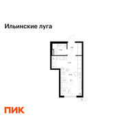 Планировка студии(квартира) площадью 28.05 квадратных метров в “ЖК Ильинские луга”