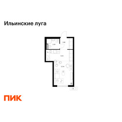 Планировка студии(квартира) площадью 28.05 квадратных метров в ЖК “ЖК Ильинские луга”