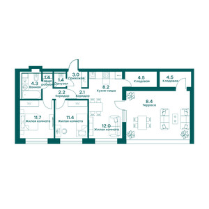 Планировка квартиры, ID 434778