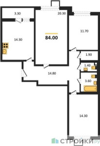 Планировка квартиры, ID 130804