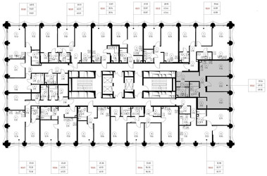 Планировка двухкомнатной(квартира) площадью 69.9 квадратных метров в ЖК “Дом премиум-класса МИРА”