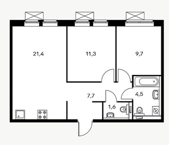 Планировка апартаментов, ID 289105