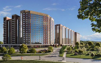 Придомовая территория ЖК "Оптима"