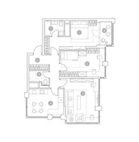 Планировка трехкомнатной(квартира) площадью 83.6 квадратных метров в “ЖК ВЭРИ на Миклухо-Маклая”