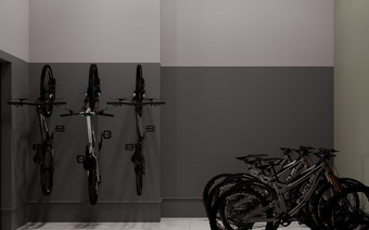 Зона для хранения велосипедов в ЖК “Вязёмы Парк”