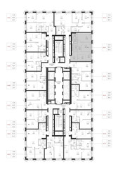 Планировка двухкомнатной(квартира) площадью 59.2 квадратных метров в ЖК “ЖК SET (Сет)”
