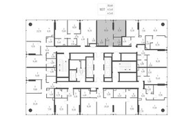 Планировка однокомнатной(квартира) площадью 41.4 квадратных метров в “ЖК Слава”