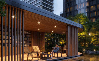 Зона отдыза в ЖК "Веер"