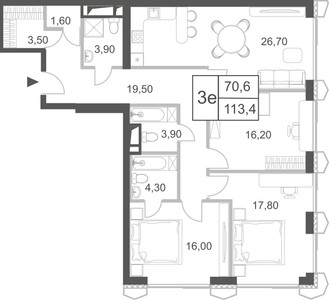 Планировка квартиры, ID 163042