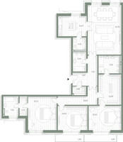 Планировка трехкомнатной(квартира) площадью 195.76 квадратных метров в “Фамильный дом Люче”