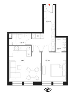 Планировка апартаментов, ID 254966