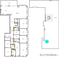Планировка 4+ комнатной(квартира) площадью 348.5 квадратных метров в “ЖК Обыденский №1”