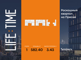 Планировка студии(квартира) площадью 582.4 квадратных метров в “Роскошный квартал Life Time”